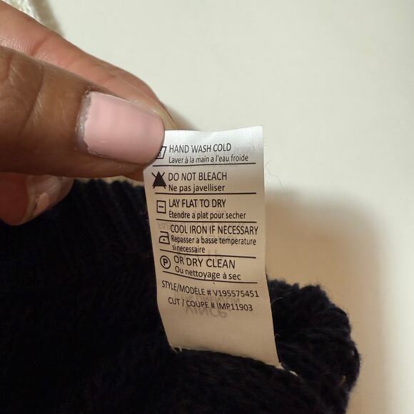 Vince Women‎ Sweater White Black Colorblock Linen Open Knit V195575451 XS - Picture 9 of 10